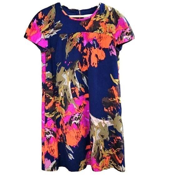 Trina Turk Dresses & Skirts - Trina Turk Women's Twill Navy Floral True A-line Dress Mini Size 2